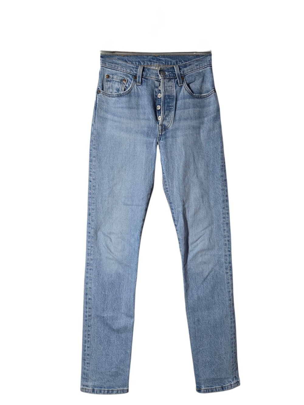 Levi's 501 Original Fit Straight Leg Light Wash Jeans Button Fly 24x32